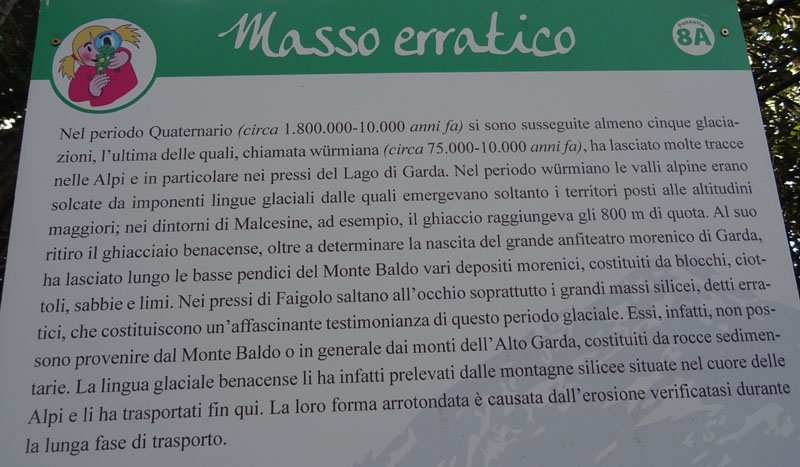 Masso erratico - Malcesine (VR)